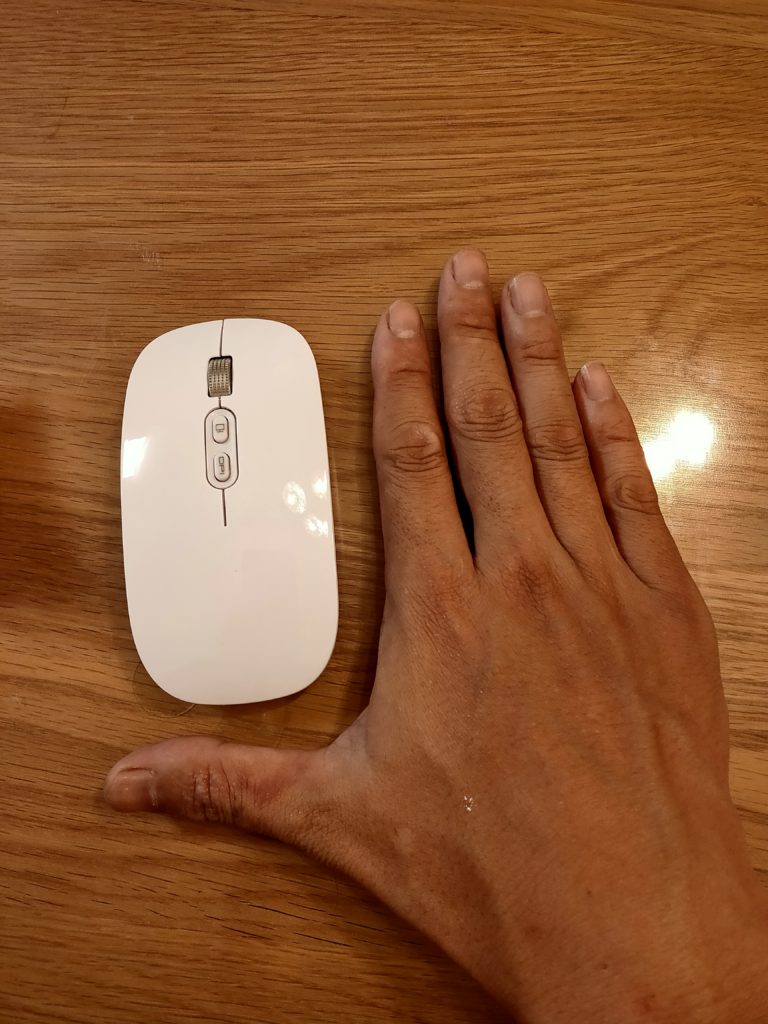 LAFITO充電式無線&Bluetoothワイヤレスマウスのサイズ感